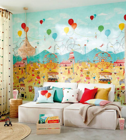 Lifes a Circus Wallpaper - Carousel - HLTF112647 - Harlequin
