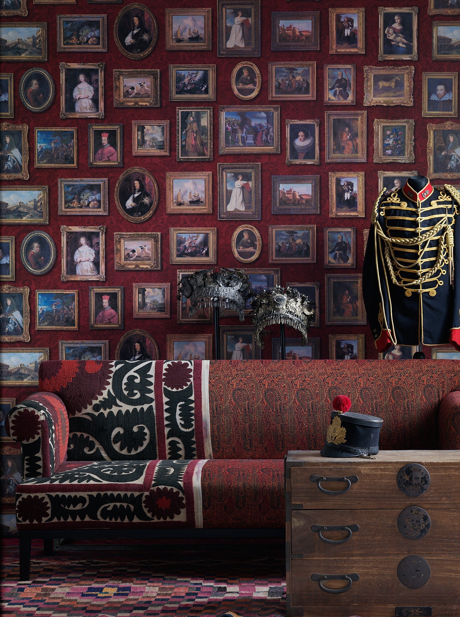 MUSGALRA - Gallery Wallpaper - Red  - Andrew Martin