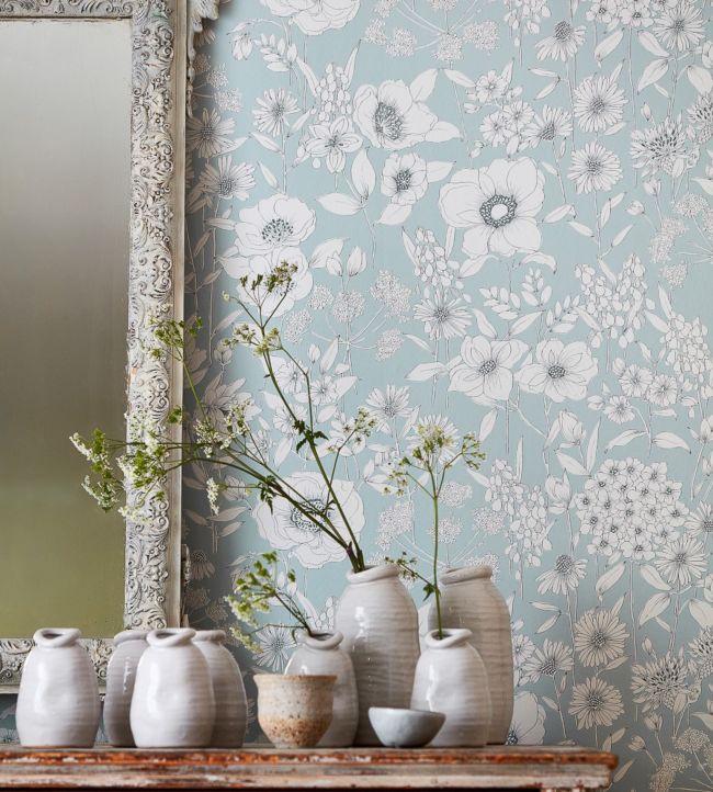 Maelee Wallpaper - Mineral - DHPO216348 - Sanderson