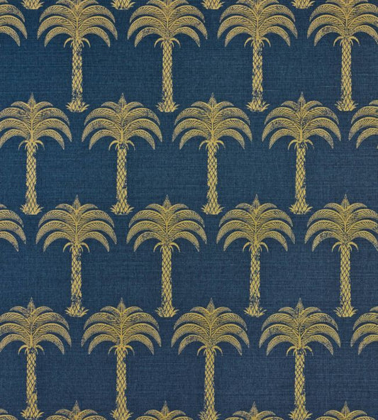 Marrakech Palm Fabric - Midnight Blue - BGF020401 - Barneby Gates