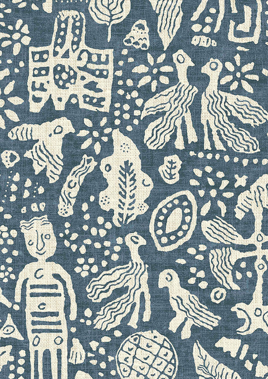 Minna Maze Wallpaper - Marmara - Lewis & Wood