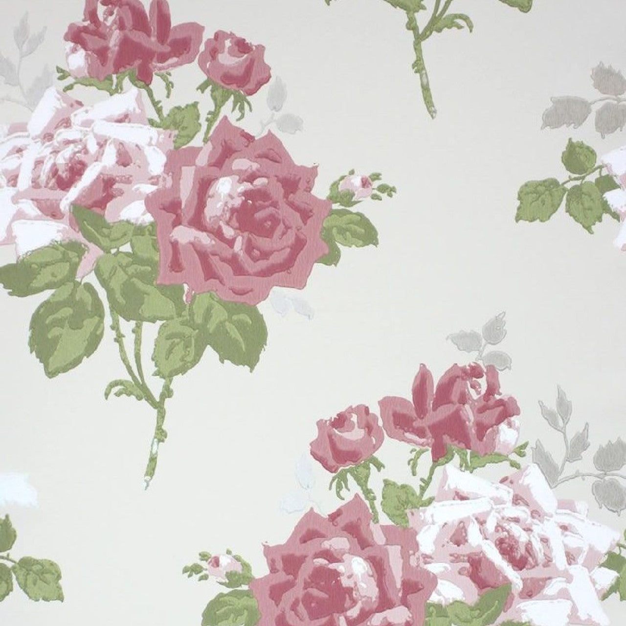 NCW4033-02 - Rosa Alba Wallpaper - Pink - Nina Campbell