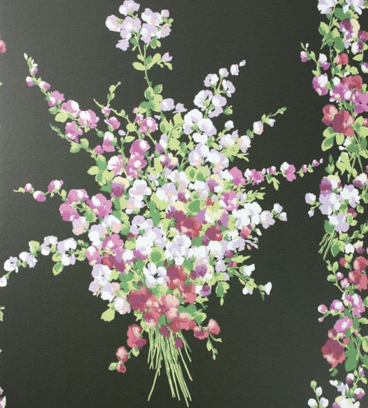 NCW4184-02 - Suzhou Wallpaper - Brown/Coral/Pink - Nina Campbell