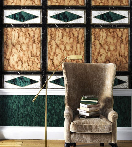 NCW4204-04 - Kershaw Plain Wallpaper - Brown/Beige - Nina Campbell