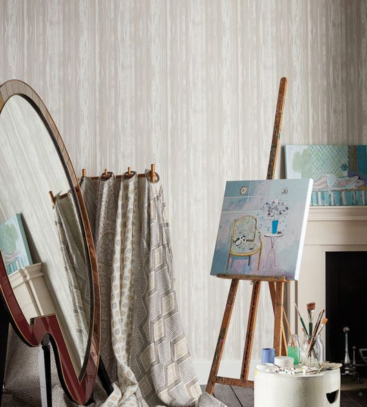 NCW4305-01 - Pampelonne Wallpaper - Grey - Nina Campbell