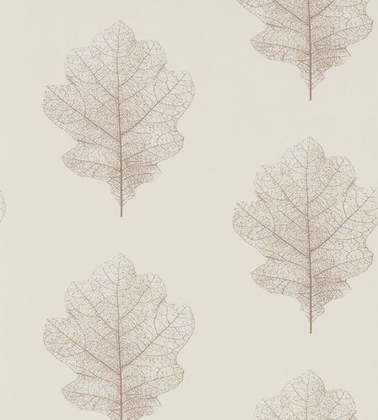 Oak Filigree Wallpaper - Milk/Pearl - DWOW215699 - Sanderson