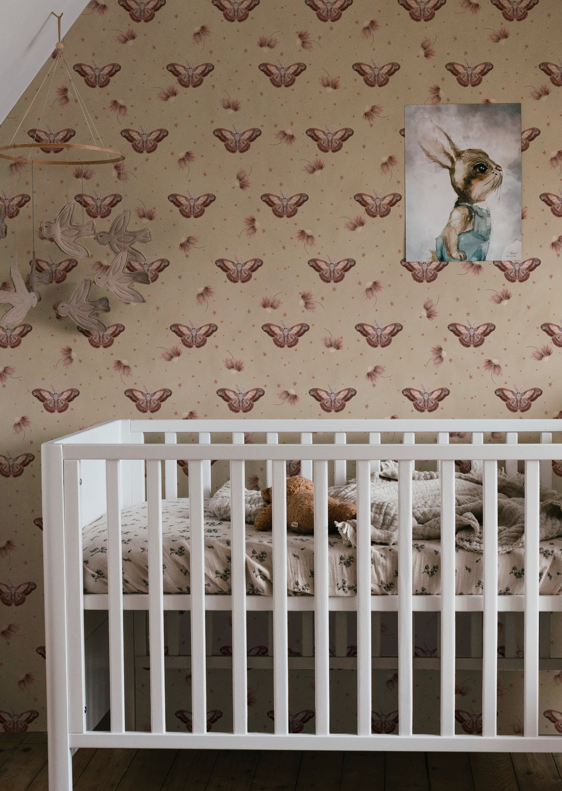 Ophelia’s Dream Nursery Wallpaper - Dusty Beige - Summer Gray
