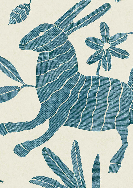 Otomi Wallpaper - Bluebird - Lewis & Wood