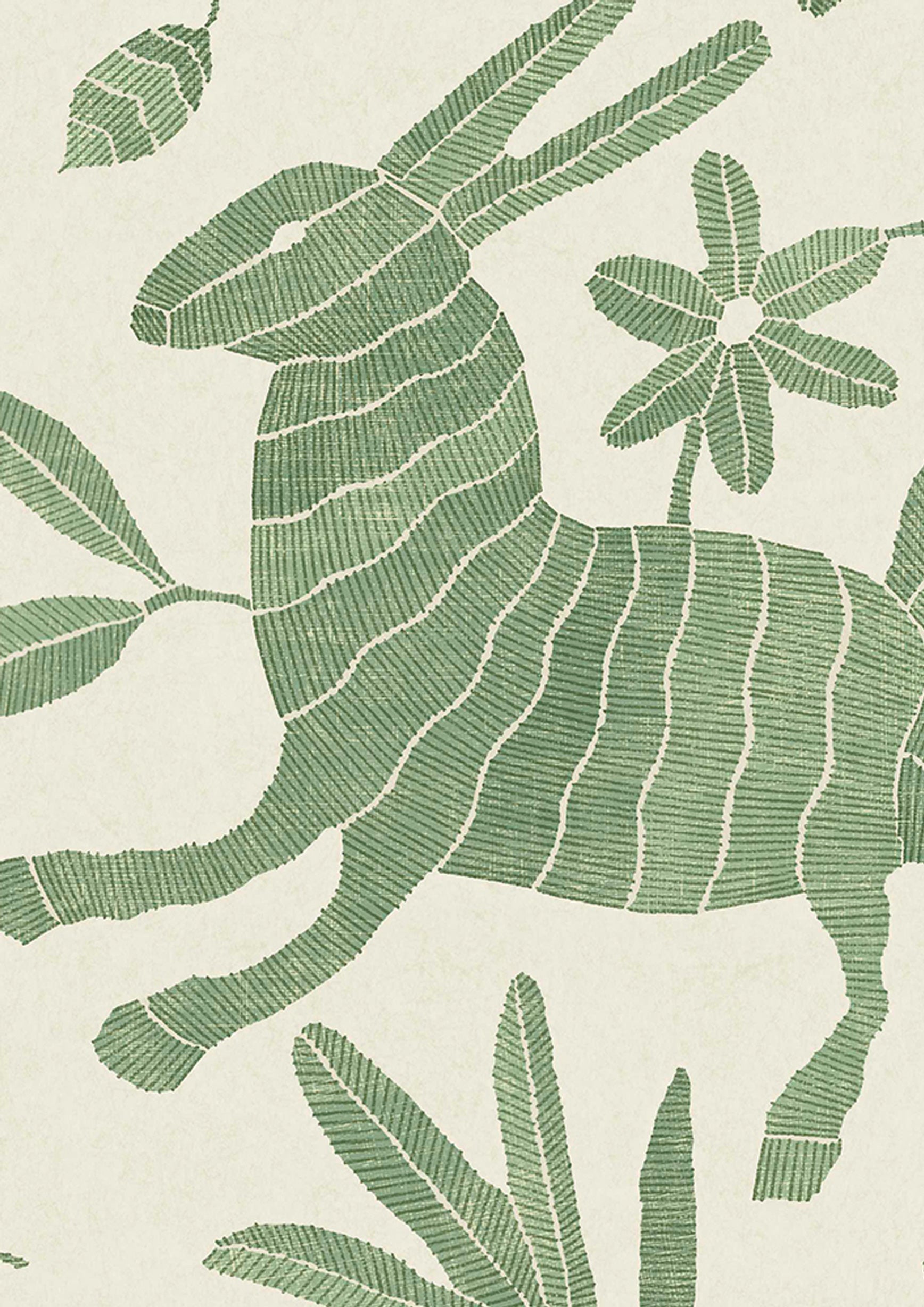 Otomi Wallpaper - Leafy - Lewis & Wood