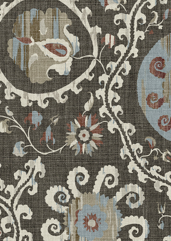 Oxus Wallpaper - Turkish Brown - Lewis & Wood