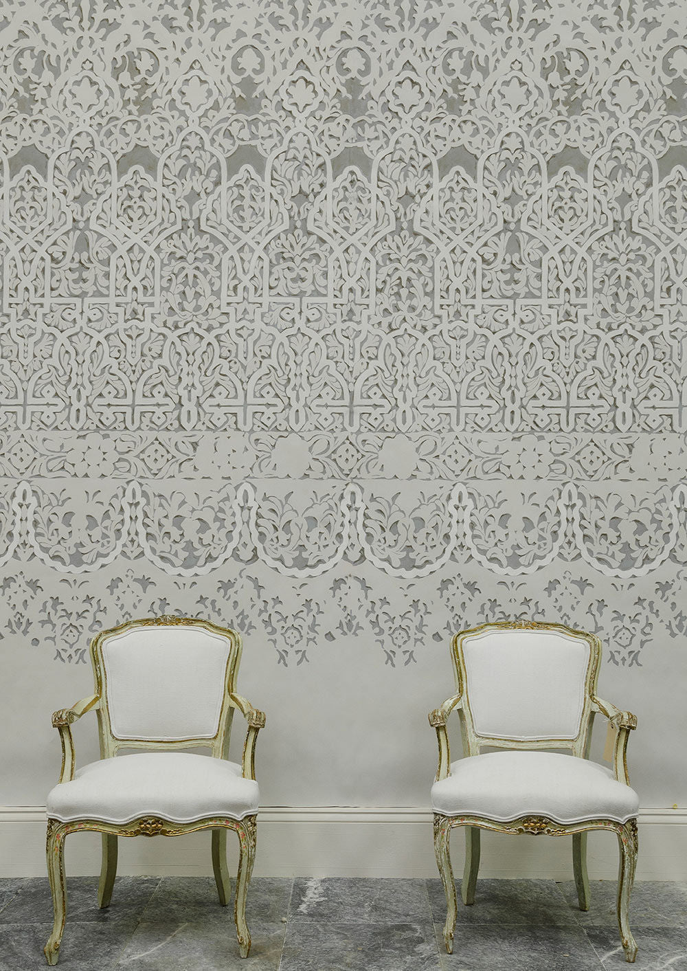 Petra Wallpaper - Moonstone - Lewis & Wood