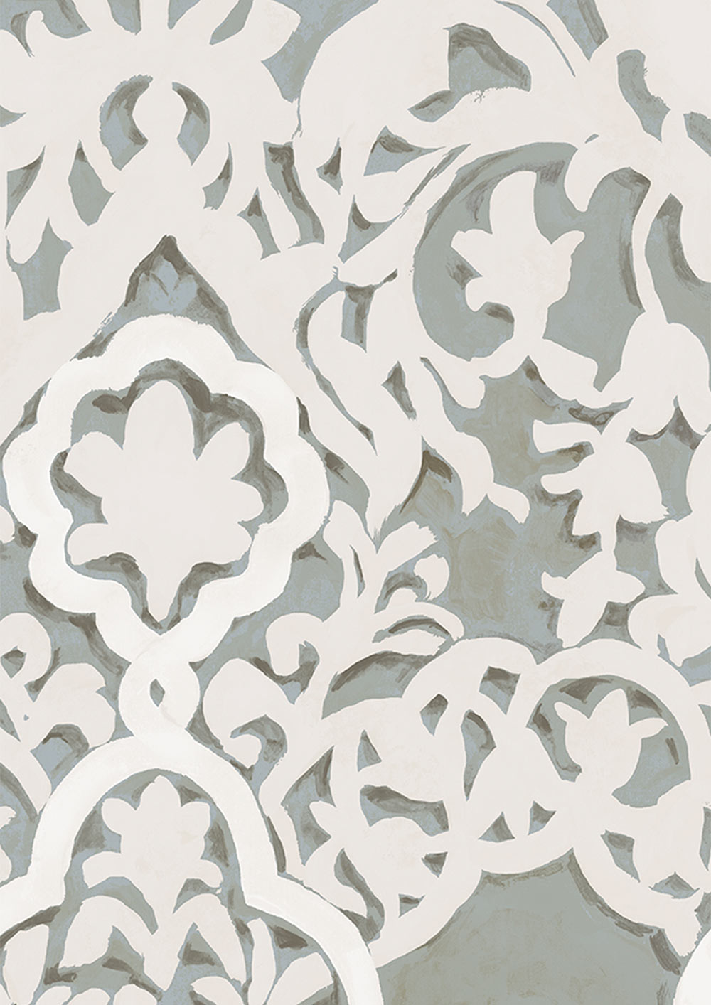 Petra Wallpaper - Moonstone - Lewis & Wood