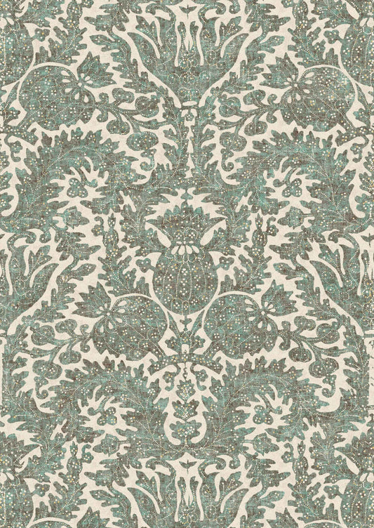 Pomegranate Wallpaper - Verdigris - Lewis & Wood