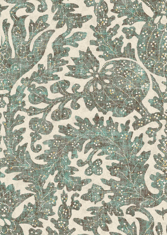 Pomegranate Wallpaper - Verdigris - Lewis & Wood