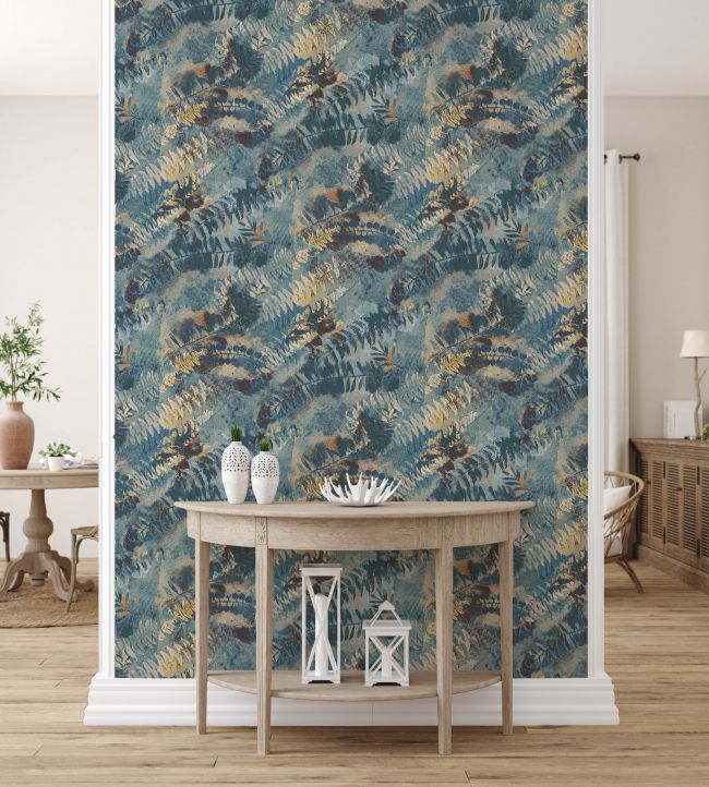 RYDALE16 - Rydale Wallpaper - Cobalt - Arley House