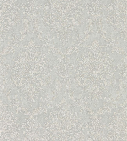 Riverside Damask Wallpaper - Dove/Silver - DWAP216289 - Sanderson