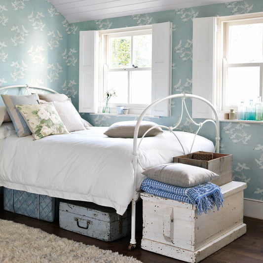 Seagulls Wallpaper - Blue - DVIN214585 - Sanderson