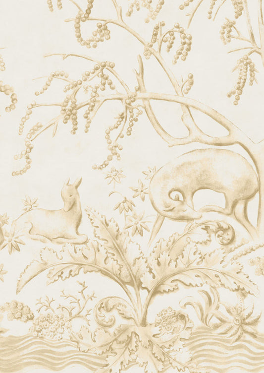 Sika Wallpaper - Sandalwood - Lewis & Wood