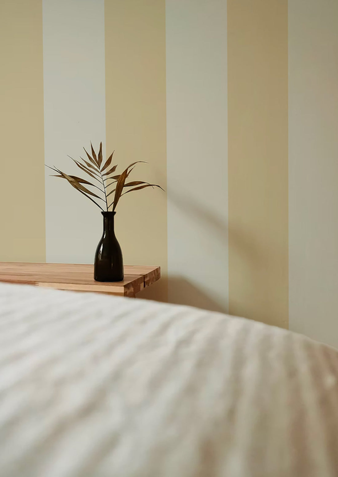 St Helen Stripes Wallpaper - Yellow - Summer Gray
