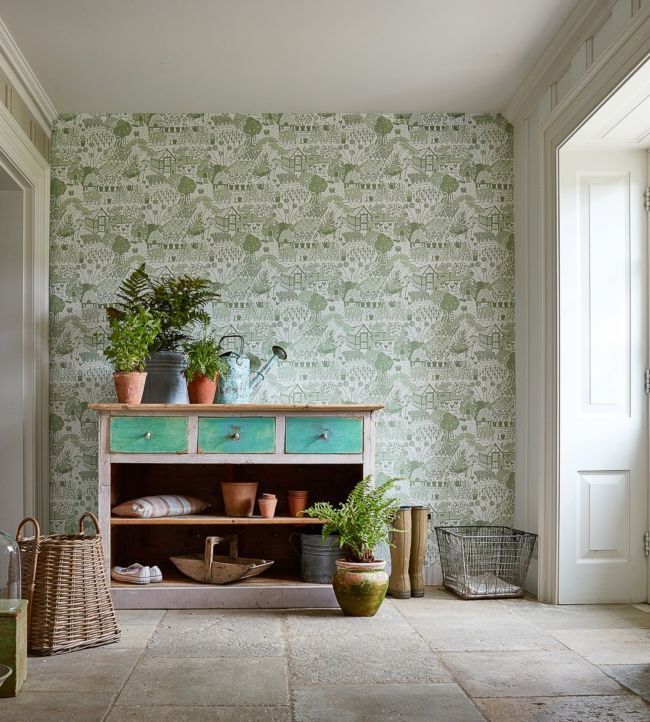 The Allotment Wallpaper - Fennel - DHPO216351 - Sanderson
