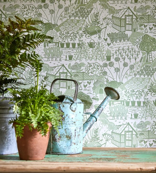 The Allotment Wallpaper - Fennel - DHPO216351 - Sanderson