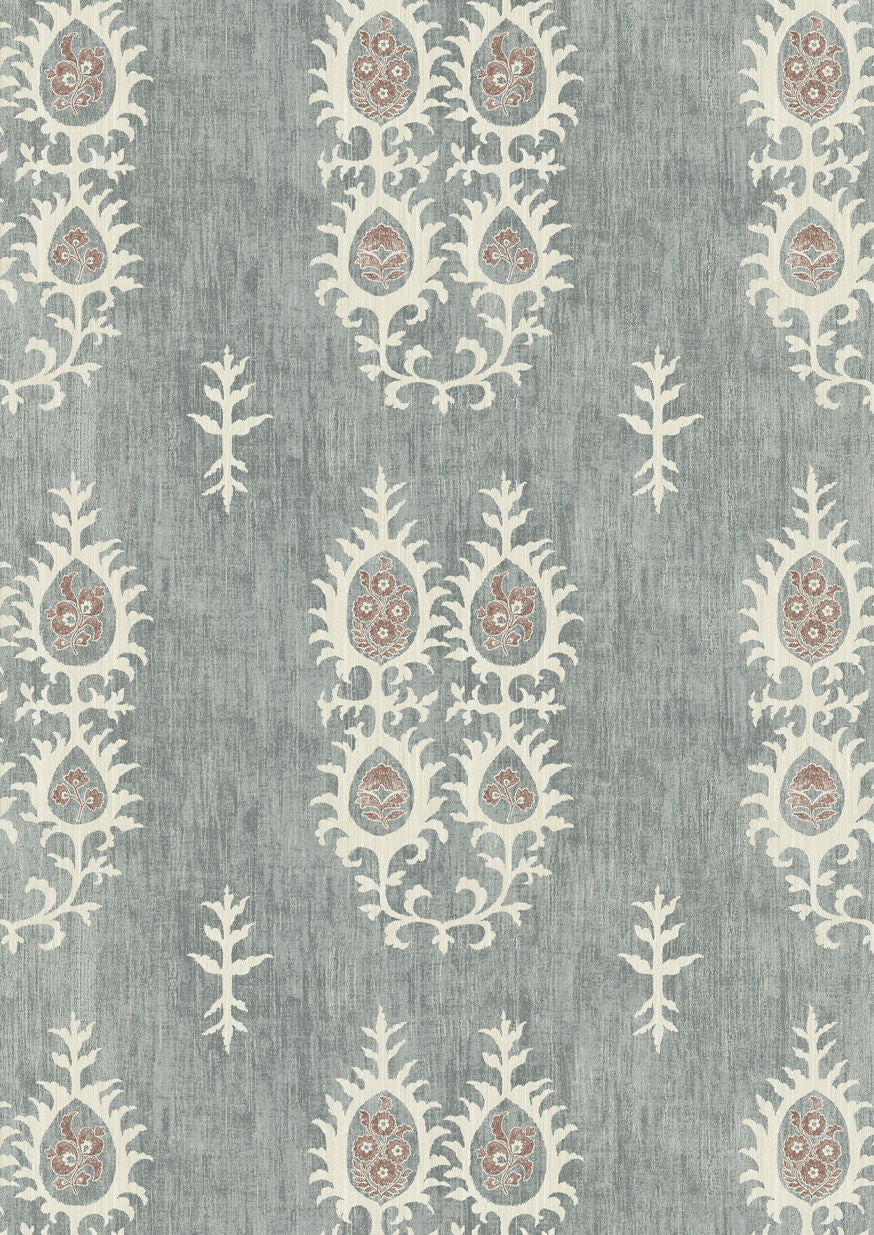 Tribal Wallpaper - Monsoon Blue - Lewis & Wood