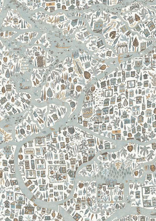 Utopia Wallpaper - Aqua Vita - Lewis & Wood
