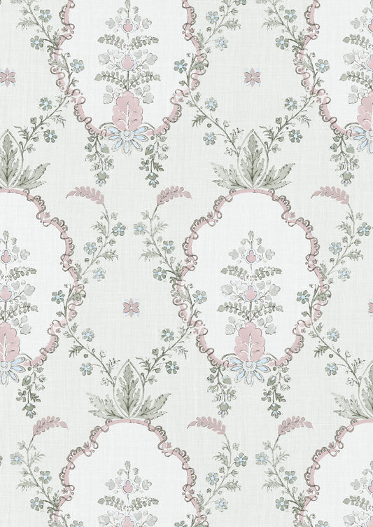 Vallance Wallpaper - Myrtle Pink - Lewis & Wood