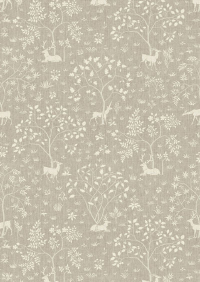 Voysey Park Wallpaper - Flax - Lewis & Wood