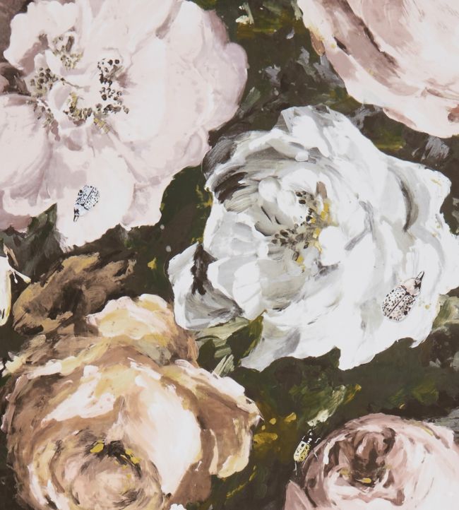 W0090/02 - Floretta Wallpaper - Blush/Charcoal - Clarke & Clarke