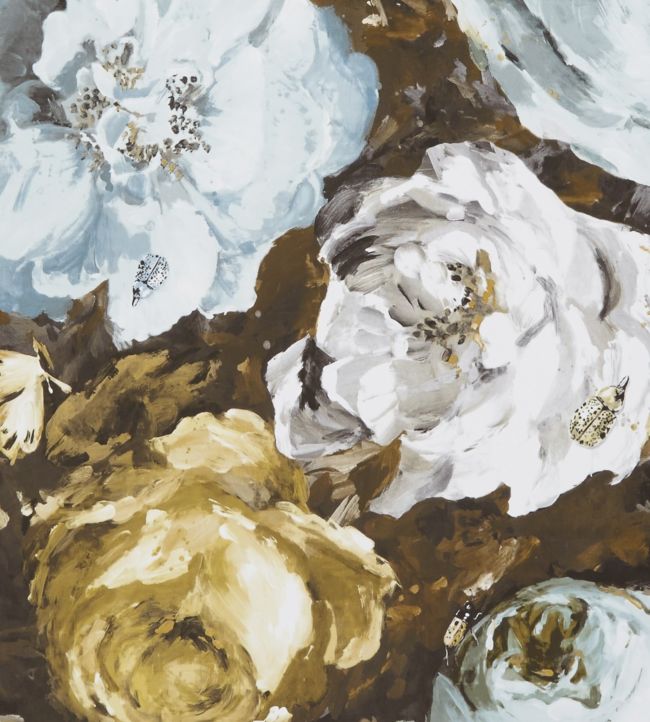 W0090/04 - Floretta Wallpaper - Mineral/Charcoal - Clarke & Clarke