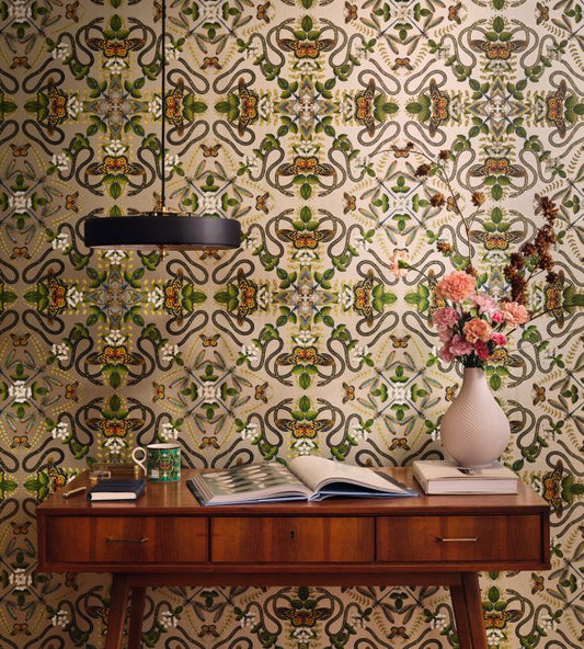 W0129/01 - Emerald Forest Wallpaper - Blush - Clarke & Clarke
