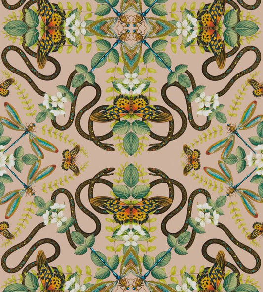 W0129/01 - Emerald Forest Wallpaper - Blush - Clarke & Clarke