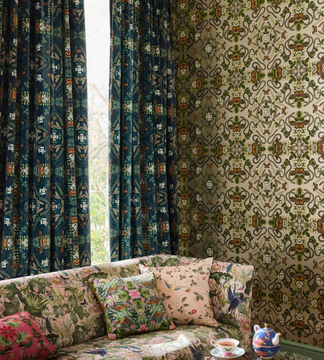 W0129/02 - Emerald Forest Wallpaper - Gilver - Clarke & Clarke