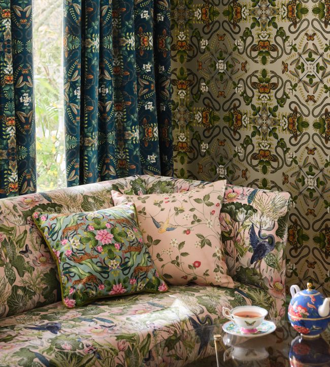 W0129/02 - Emerald Forest Wallpaper - Gilver - Clarke & Clarke