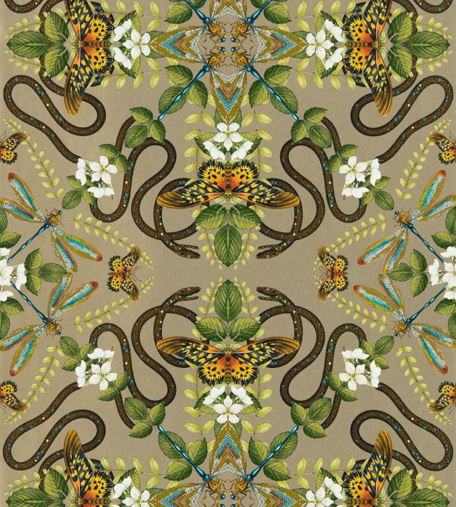 W0129/02 - Emerald Forest Wallpaper - Gilver - Clarke & Clarke