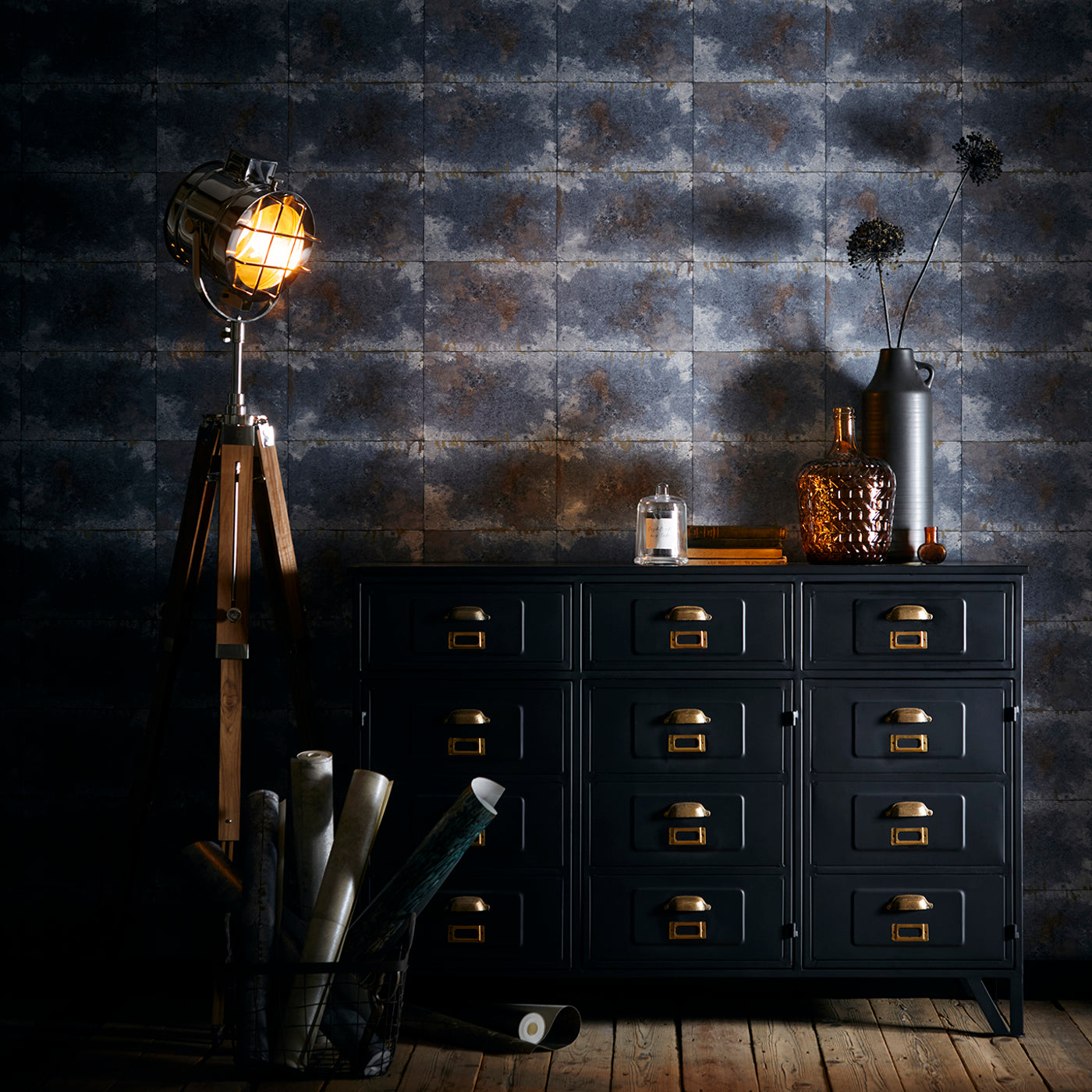 W0151/04 - Igneous Wallpaper - Slate - Clarke & Clarke