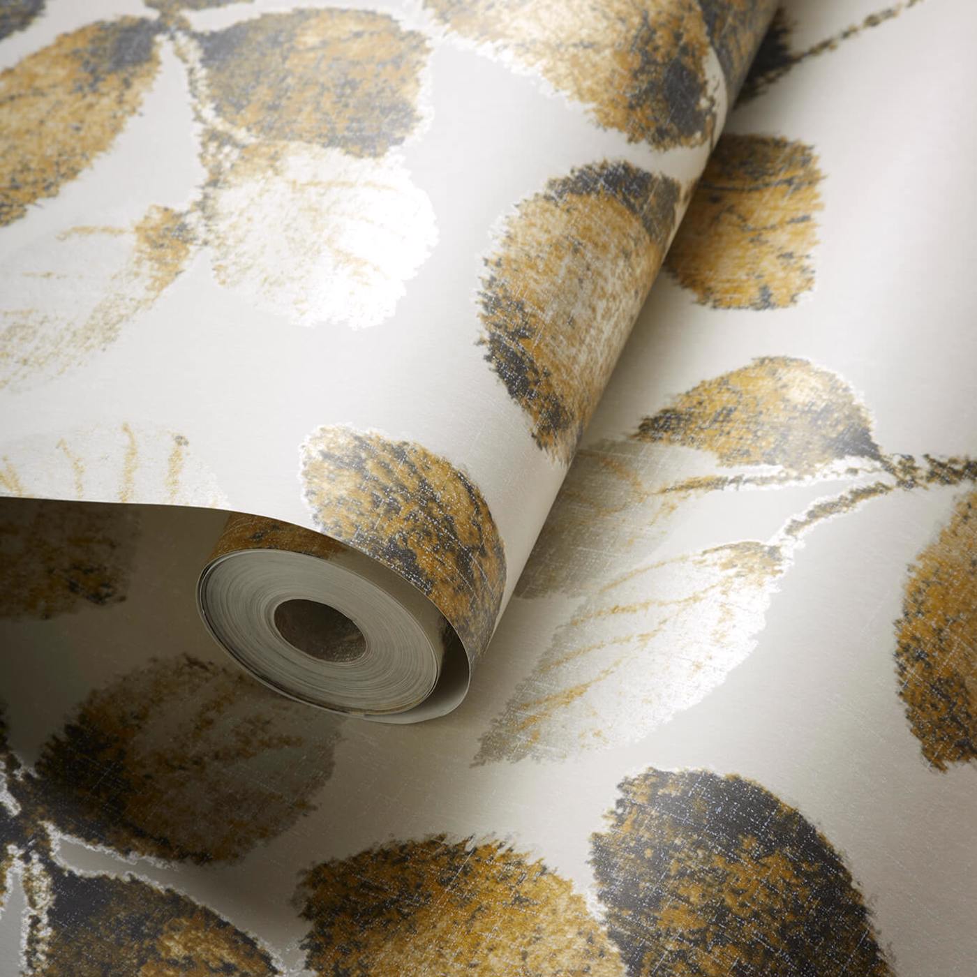 W0159/04 - Northia Wallpaper - Pewter/Gold - Clarke & Clarke