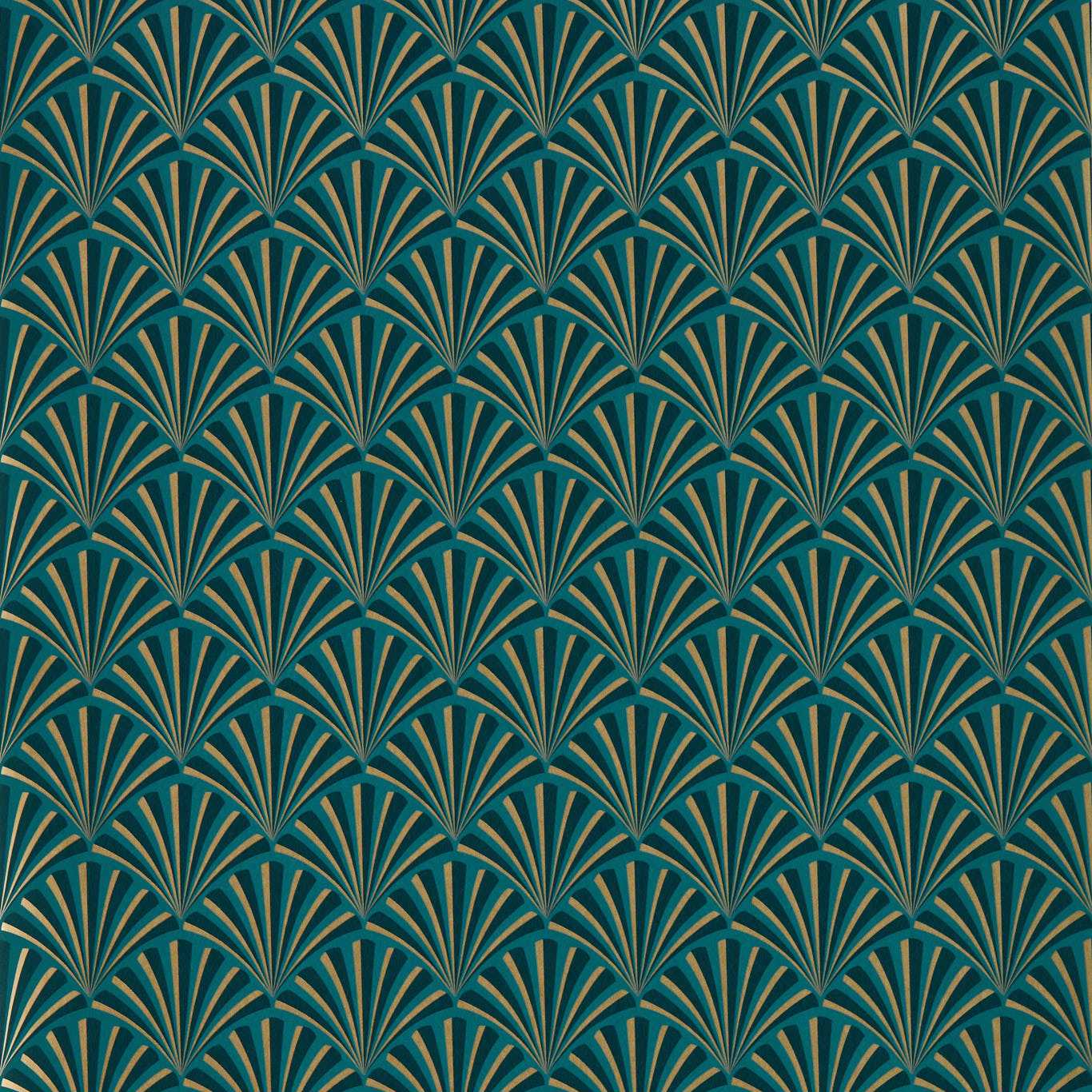 W0164/04 - Chrysler Wallpaper - Teal - Clarke & Clarke