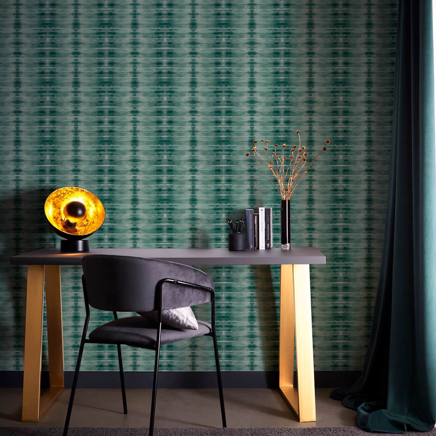 W0167/03 - Eterea Wallpaper - Teal - Clarke & Clarke