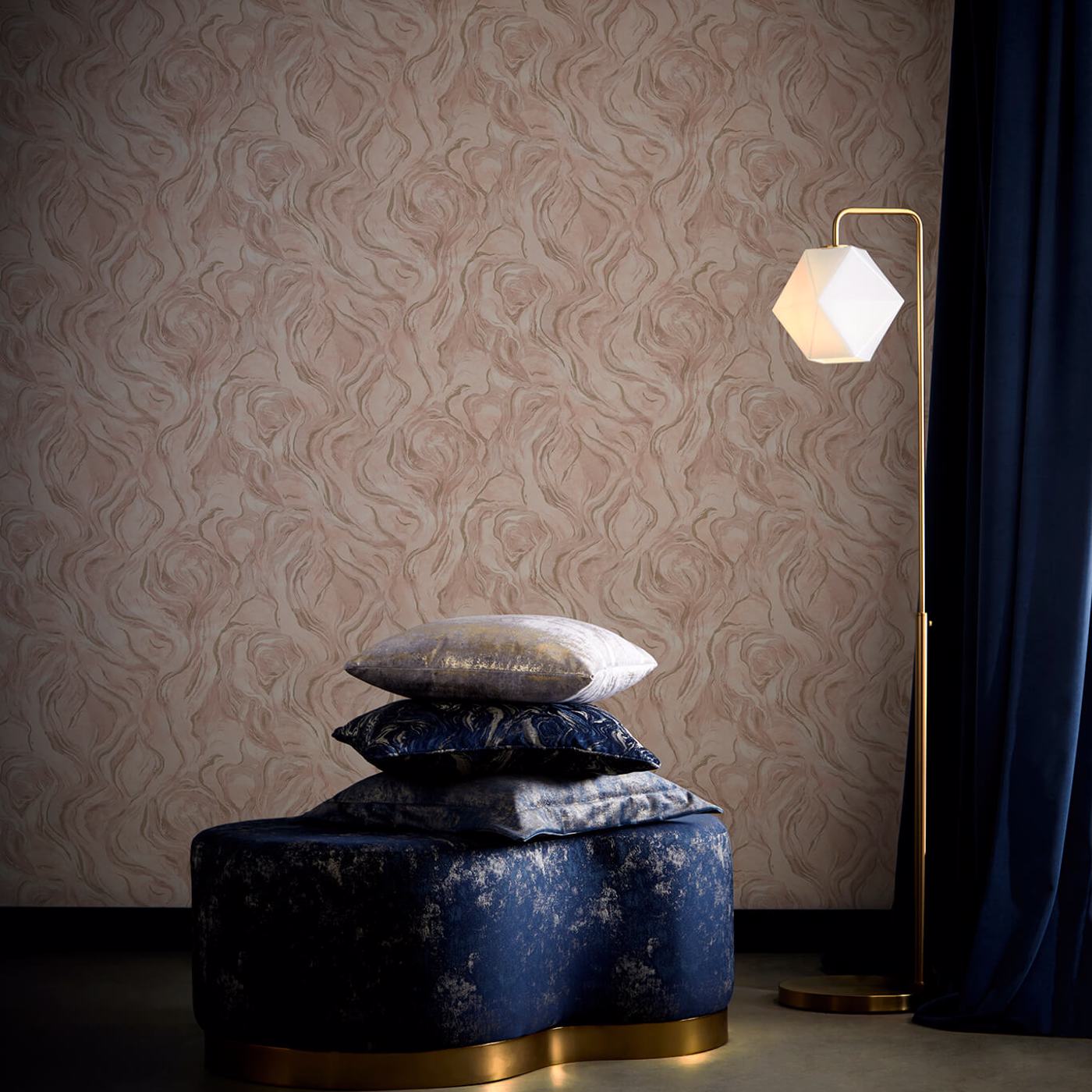 W0168/01 - Lavico Wallpaper - Blush - Clarke & Clarke