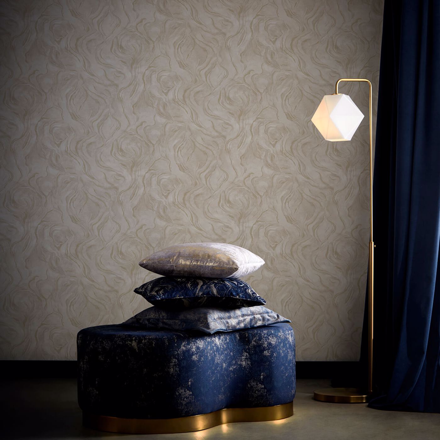 W0168/02 - Lavico Wallpaper - Linen - Clarke & Clarke