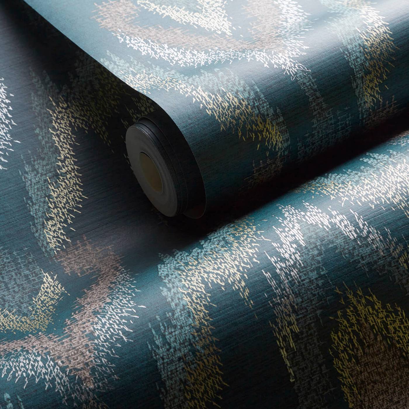 W0170/03 - Velluto Wallpaper - Teal - Clarke & Clarke