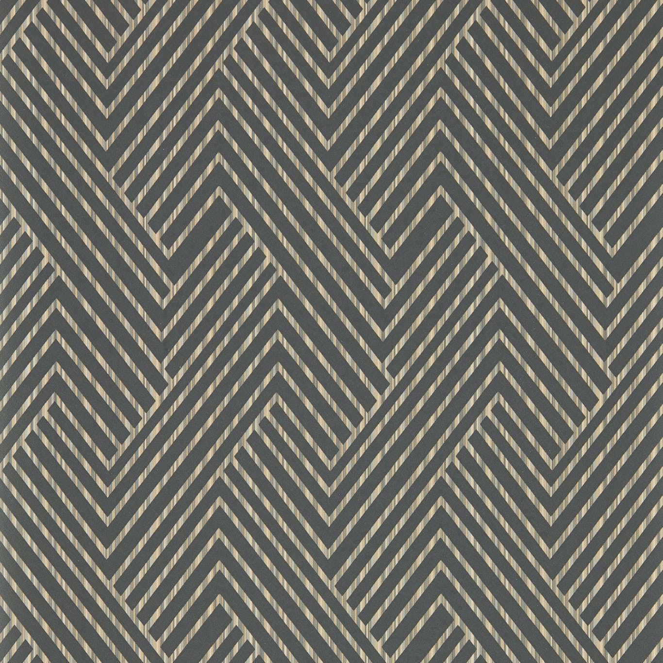 W0181/01 - Grassetto Wallpaper - Charcoal - Clarke & Clarke