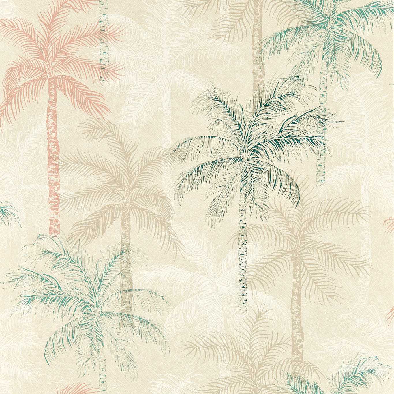 W0189/03 - Palmyra Wallpaper - Mineral/Blush - Clarke & Clarke