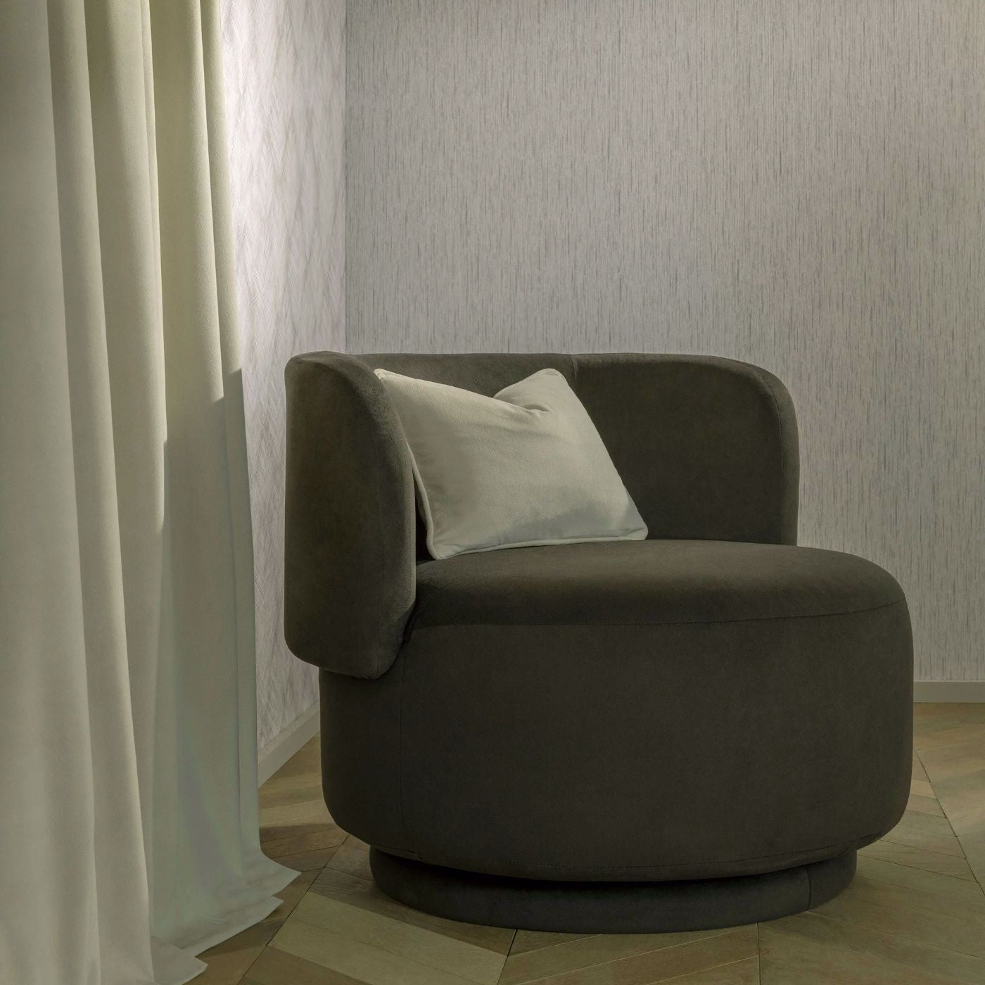 W0205/03 - Asper Wallpaper - Pebble - Clarke & Clarke