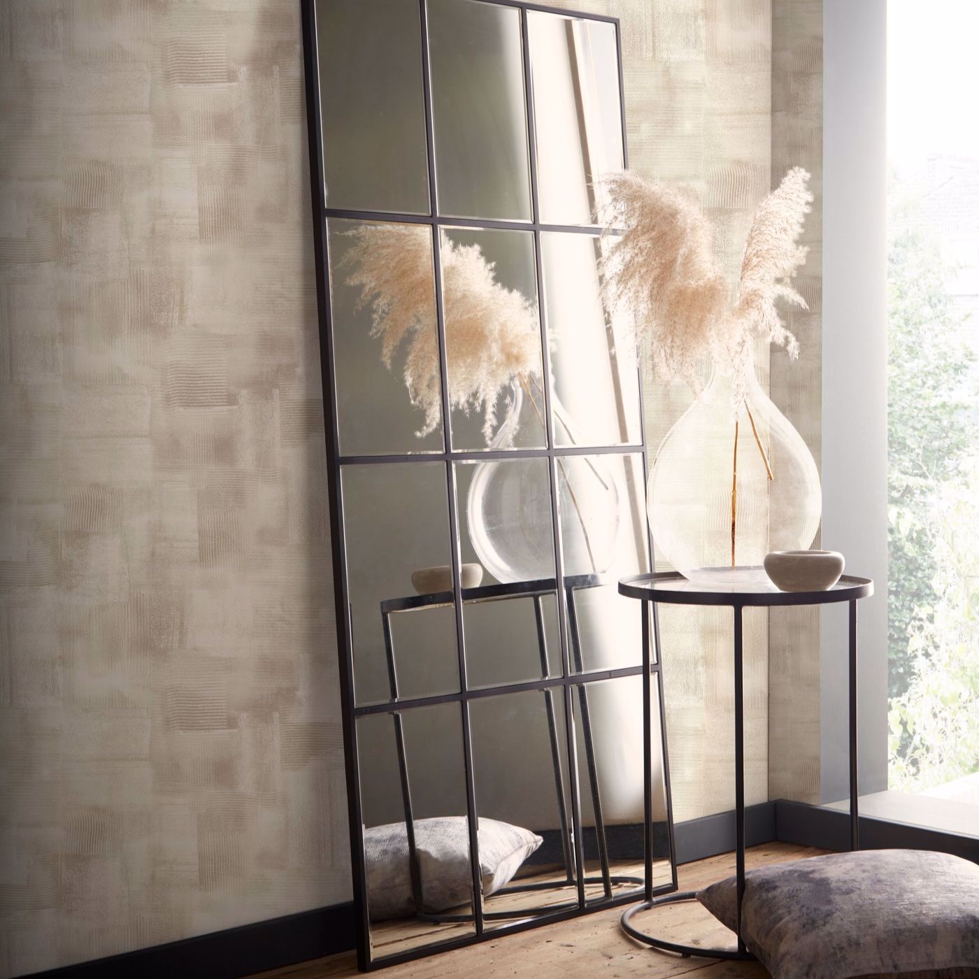 W0207/03 - Lavatus Wallpaper - Linen - Clarke & Clarke