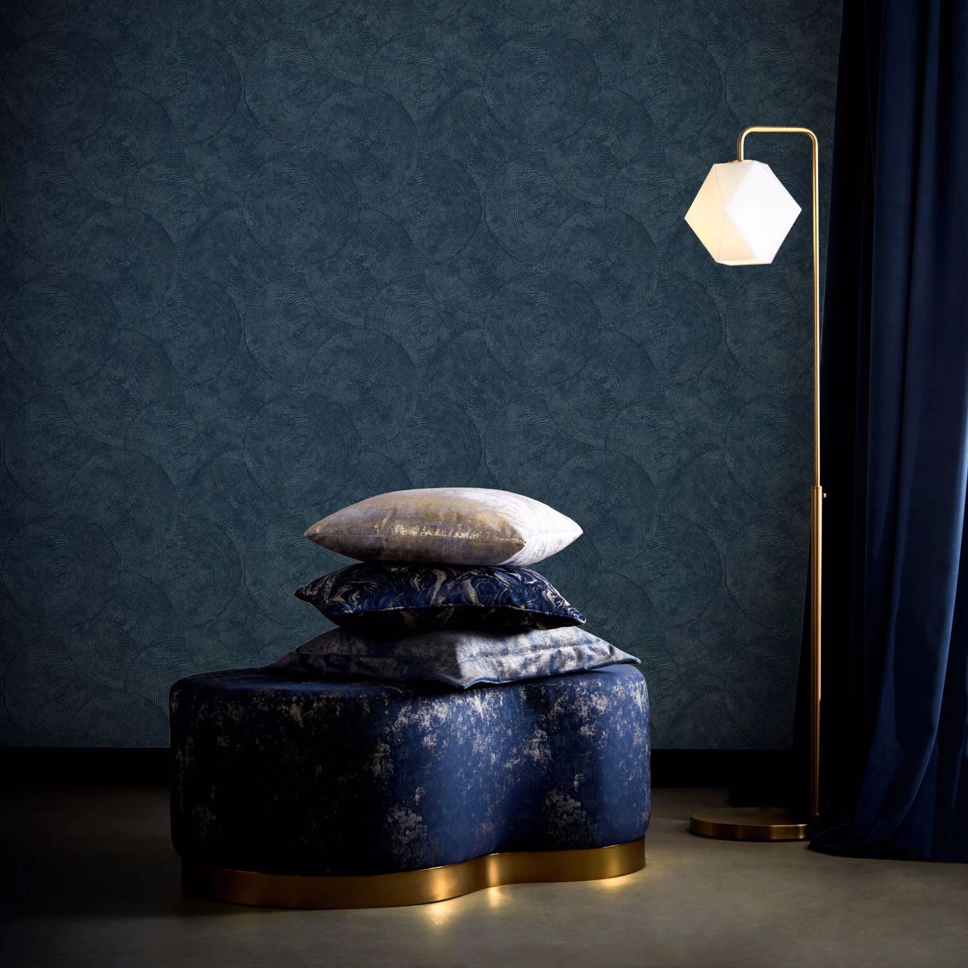 W0209/03 - Silvan Wallpaper - Midnight - Clarke & Clarke