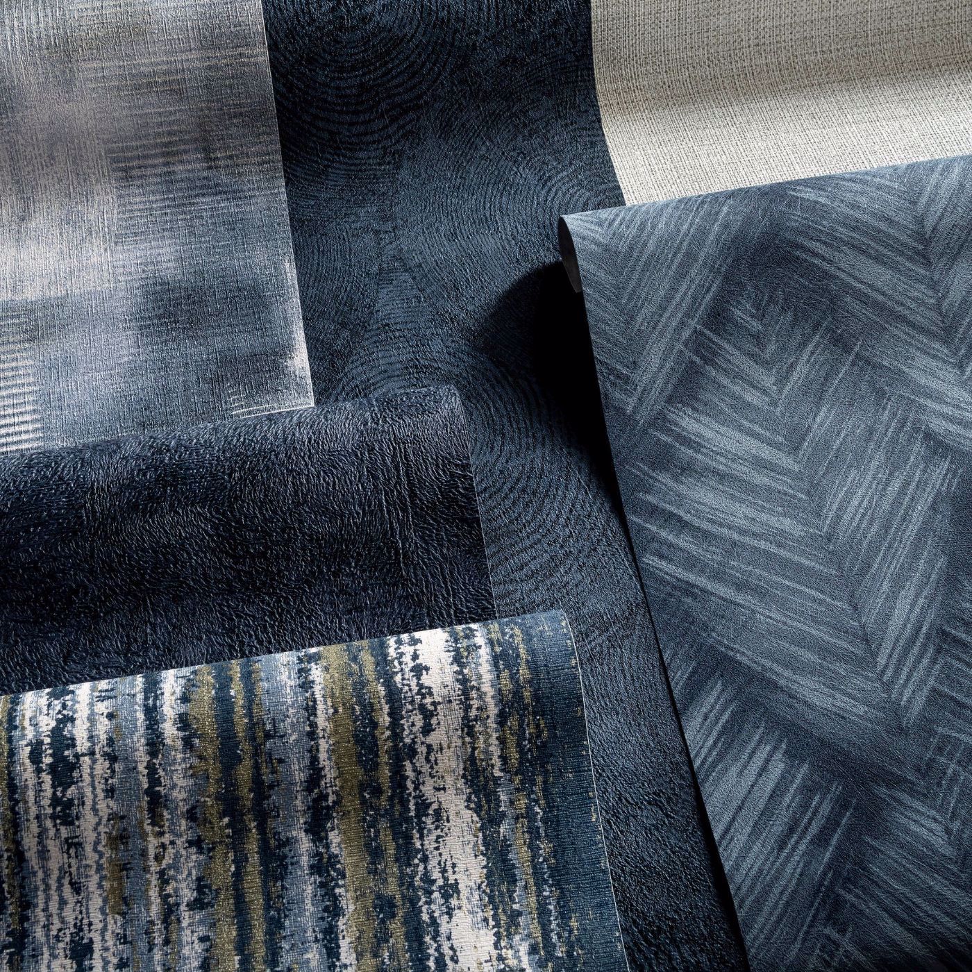 W0209/03 - Silvan Wallpaper - Midnight - Clarke & Clarke
