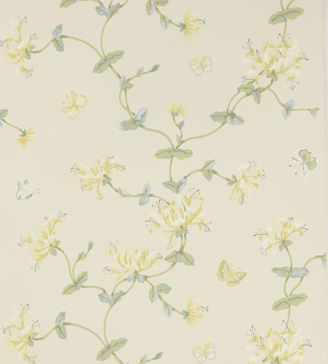 W7002/04 - Honeysuckle Garden Wallpaper - Lime - Colefax & Fowler